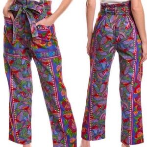 FARM Rio Blue Macaw Flight Belted Pants